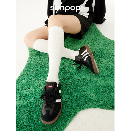 上森飛機壓力襪健身小腿襪白色跑步運動長筒襪壓縮襪騎行襪長襪子