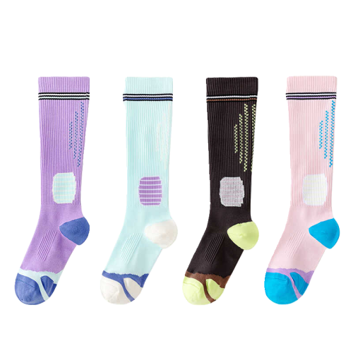 壓力襪長筒壓縮襪男女戶外馬拉松運動襪跑步登山壓力襪小腿襪子女