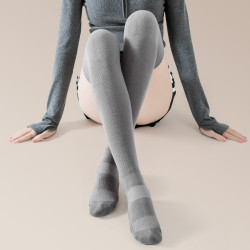 UMAY瑜珈襪女過膝長筒防滑壓力襪美腿瘦腿專業運動襪