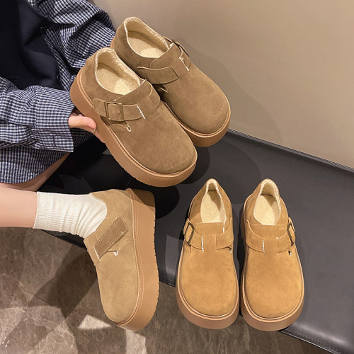 高級感厚底全包加絨勃肯鞋2025新款秋冬季一腳蹬復古單鞋博肯單鞋 高級感厚底全包加絨勃肯鞋2025新款秋冬季一腳蹬復古單鞋博肯單鞋