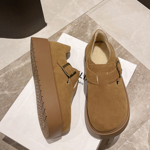 高級感厚底全包加絨勃肯鞋2025新款秋冬季一腳蹬復古單鞋博肯單鞋 高級感厚底全包加絨勃肯鞋2025新款秋冬季一腳蹬復古單鞋博肯單鞋