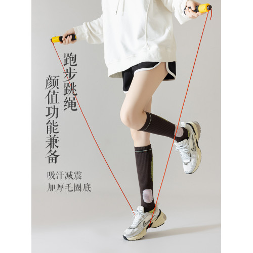 專業運動壓力襪子女長筒小腿襪健身中筒襪跑步跳繩防滑網球壓縮襪