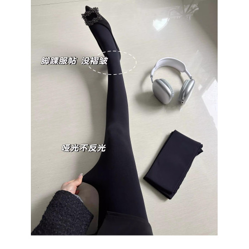 啞光超顯瘦壓力襪厚黑絲不透肉加厚秋冬打底襪連褲襪女灰色瘦腿襪