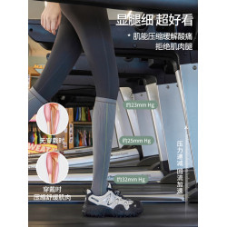 專業跑步運動襪女登山徒步跳繩騎行瑜珈瘦腿小腿壓力襪加壓長筒襪