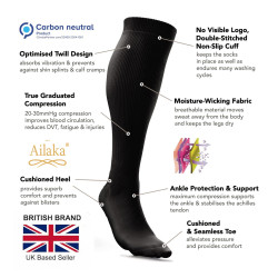Ailaka英國飛行神器經濟艙長途飛機壓力襪彈力壓縮襪護腿襪男女款