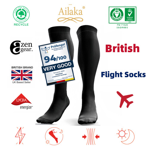 Ailaka英國飛行神器經濟艙長途飛機壓力襪彈力壓縮襪護腿襪男女款 Ailaka英國飛行神器經濟艙長途飛機壓力襪彈力壓縮襪護腿襪男女款