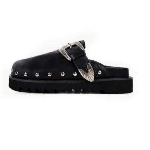 熱巴同款半拖鞋包頭穆勒鞋勃肯鞋外穿博肯鞋厚底柳釘皮帶釦涼鞋女 熱巴同款半拖鞋包頭穆勒鞋勃肯鞋外穿博肯鞋厚底柳釘皮帶釦涼鞋女