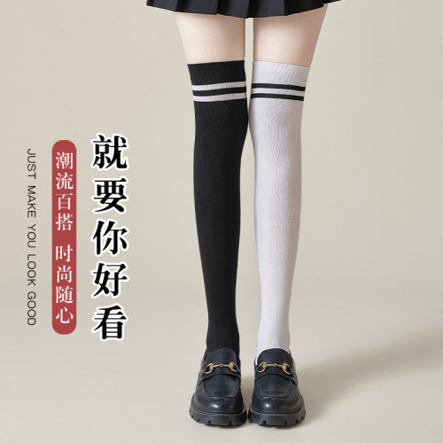 小腿襪子女春秋棉襪過膝長筒襪女夏天白色中筒襪壓力襪jk襪中長襪