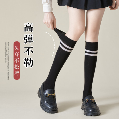 小腿襪子女春秋棉襪過膝長筒襪女夏天白色中筒襪壓力襪jk襪中長襪