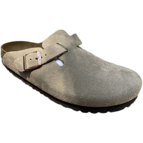 勃肯鞋男女同款真皮舒適軟木底平底純牛皮ins肯休閒純色包 頭拖鞋 勃肯鞋男女同款真皮舒適軟木底平底純牛皮ins肯休閒純色包 頭拖鞋