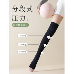 專業健身運動壓力襪子女過膝襪分區加壓跳繩跑步肌能直角長筒襪