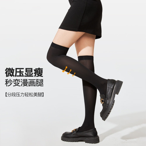 小腿襪女過膝襪瘦腿壓力襪顯瘦棉襪jk襪女lo襪中筒黑色女士大腿襪