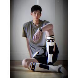 體育生1S0M襪子腳控男壓力襪 小腿襪秋冬運動跑步籃球吸汗長筒襪