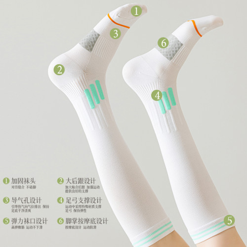 跑步運動壓力襪子女瑜珈健身專業壓縮瘦腿小腿襪吸汗透氣中長筒襪 跑步運動壓力襪子女瑜珈健身專業壓縮瘦腿小腿襪吸汗透氣中長筒襪