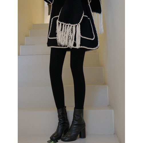 1000D中壓連褲襪冬季加絨加厚壓力襪灰色打底褲女保暖壓力襪顯瘦