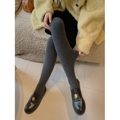 1000D中壓連褲襪冬季加絨加厚壓力襪灰色打底褲女保暖壓力襪顯瘦