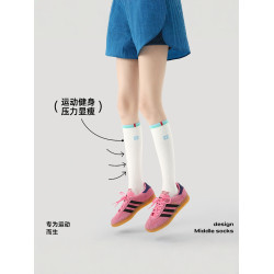 Renaissance運動壓力襪健身跑步羽毛球網球彈力襪女夏瘦腿小腿襪