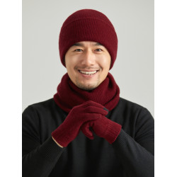 純羊毛帽子男款冬季帽針織帽毛線帽男女通用保暖騎行防風帽潮