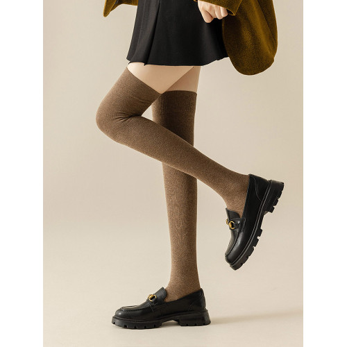 過膝襪子女春秋純棉透氣壓力襪顯瘦大腿襪簡約百搭日系jk襪學院風