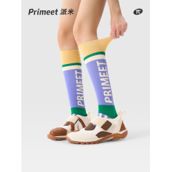 PRIMEET/派米小腿襪子女春夏長筒襪美式復古專業運動壓力襪騎行襪