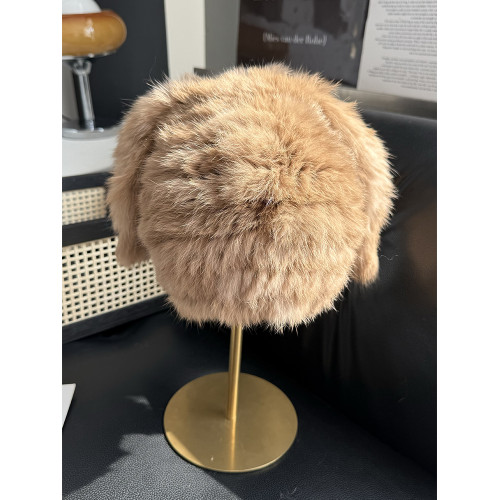 兔毛帽子可愛兔耳朵毛毛帽子保暖防寒帽顯臉小護耳帽包頭帽毛線帽 兔毛帽子可愛兔耳朵毛毛帽子保暖防寒帽顯臉小護耳帽包頭帽毛線帽