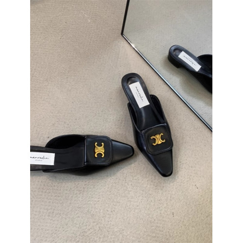 包頭拖鞋女外穿平底2025春夏新款法式尖頭金屬釦百搭穆勒半拖涼鞋 包頭拖鞋女外穿平底2025春夏新款法式尖頭金屬釦百搭穆勒半拖涼鞋