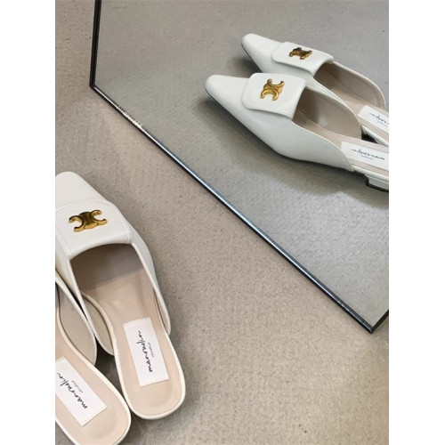 包頭拖鞋女外穿平底2025春夏新款法式尖頭金屬釦百搭穆勒半拖涼鞋 包頭拖鞋女外穿平底2025春夏新款法式尖頭金屬釦百搭穆勒半拖涼鞋