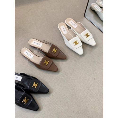 包頭拖鞋女外穿平底2025春夏新款法式尖頭金屬釦百搭穆勒半拖涼鞋 包頭拖鞋女外穿平底2025春夏新款法式尖頭金屬釦百搭穆勒半拖涼鞋