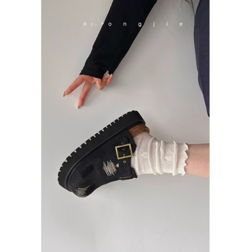 厚底包頭勃肯鞋女外穿2025夏新款小衆設計感復古日系醜萌半拖鞋女 厚底包頭勃肯鞋女外穿2025夏新款小衆設計感復古日系醜萌半拖鞋女