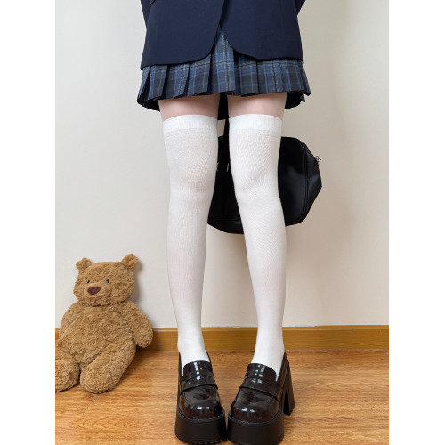 肥熊 壓力襪 日系四季純色壓力黑色顯瘦過膝中筒堆堆襪棉JK小腿襪 肥熊 壓力襪 日系四季純色壓力黑色顯瘦過膝中筒堆堆襪棉JK小腿襪
