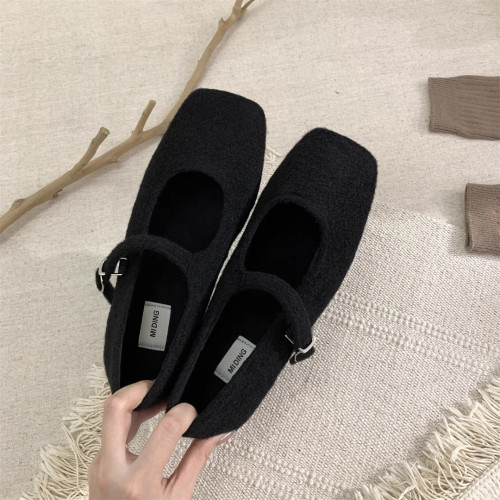 法式加絨瑪麗珍灰色毛毛鞋女外穿2025冬季新款加絨晚晚棉鞋穆勒鞋 法式加絨瑪麗珍灰色毛毛鞋女外穿2025冬季新款加絨晚晚棉鞋穆勒鞋