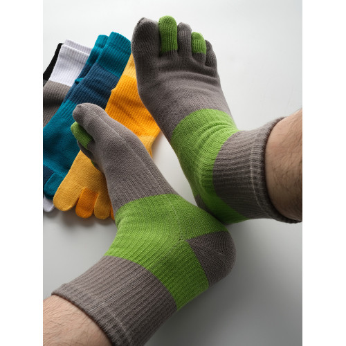 中短筒五指襪男女壓力襪透氣防臭不移位跑步馬拉松分趾襪無縫運動