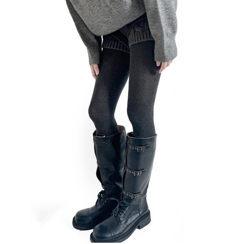 灰色打底褲女秋冬顯瘦外穿黑色壓力襪不掉檔高彈純色平板連褲襪 灰色打底褲女秋冬顯瘦外穿黑色壓力襪不掉檔高彈純色平板連褲襪