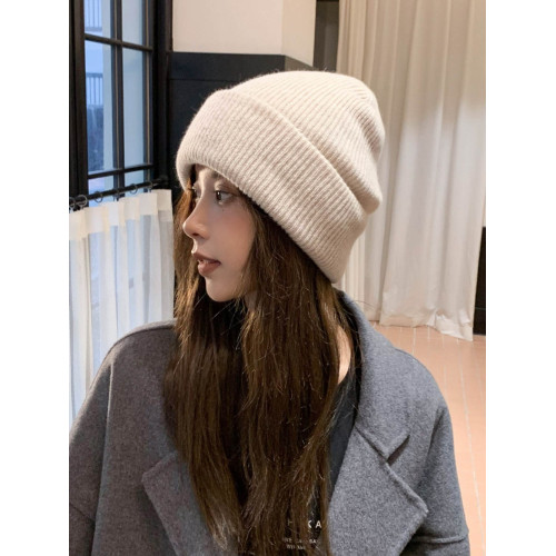 100%純羊毛帽子女秋冬季韓版百搭加厚保暖護耳月子冷帽針織毛線帽 100%純羊毛帽子女秋冬季韓版百搭加厚保暖護耳月子冷帽針織毛線帽