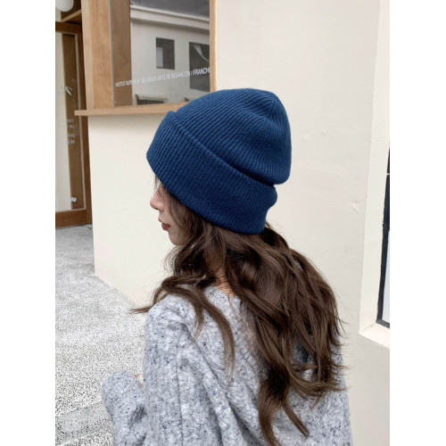 100%純羊毛帽子女秋冬季韓版百搭加厚保暖護耳月子冷帽針織毛線帽 100%純羊毛帽子女秋冬季韓版百搭加厚保暖護耳月子冷帽針織毛線帽