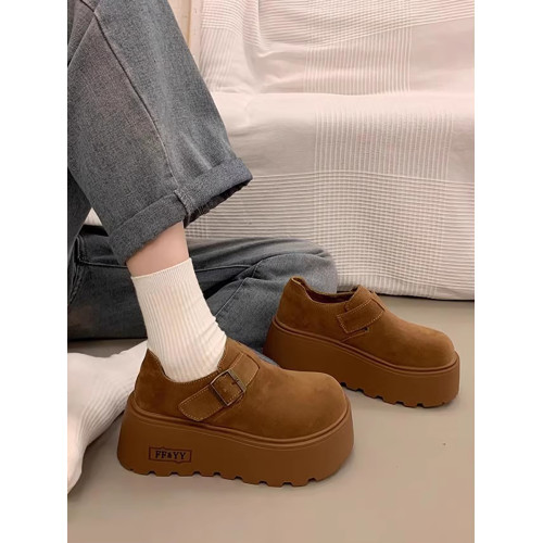 勃肯鞋女2026新款秋冬季復古百搭加絨厚底增高樂福棉鞋小個子松糕 勃肯鞋女2026新款秋冬季復古百搭加絨厚底增高樂福棉鞋小個子松糕