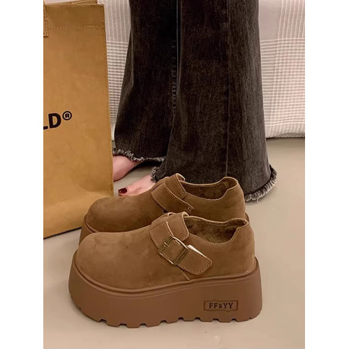 勃肯鞋女2026新款秋冬季復古百搭加絨厚底增高樂福棉鞋小個子松糕 勃肯鞋女2026新款秋冬季復古百搭加絨厚底增高樂福棉鞋小個子松糕