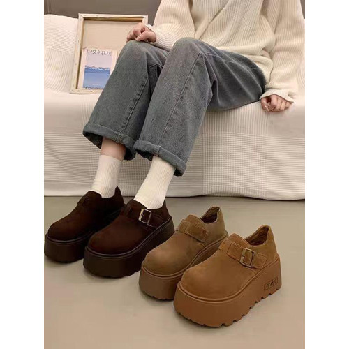 勃肯鞋女2026新款秋冬季復古百搭加絨厚底增高樂福棉鞋小個子松糕 勃肯鞋女2026新款秋冬季復古百搭加絨厚底增高樂福棉鞋小個子松糕