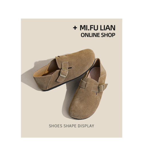 軟底勃肯鞋女2025年新款春季平底豆豆鞋單鞋軟底懶人一腳蹬博肯鞋 軟底勃肯鞋女2025年新款春季平底豆豆鞋單鞋軟底懶人一腳蹬博肯鞋