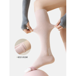 運動壓力襪子女夏季跳繩騎行襪防滑登山徒步網球長筒小腿襪瑜珈襪