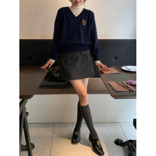 ins春秋棕色深灰小腿襪JK雙針學院風黑色竪條網紅純色長筒壓力襪