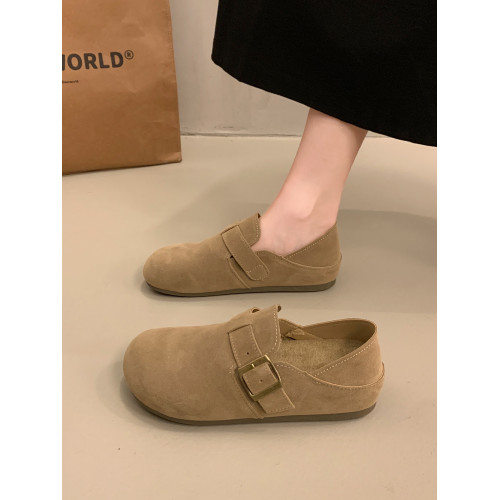 厚底復古全包勃肯鞋女2025春季新款一腳蹬博肯單鞋休閒豆豆樂福鞋 厚底復古全包勃肯鞋女2025春季新款一腳蹬博肯單鞋休閒豆豆樂福鞋