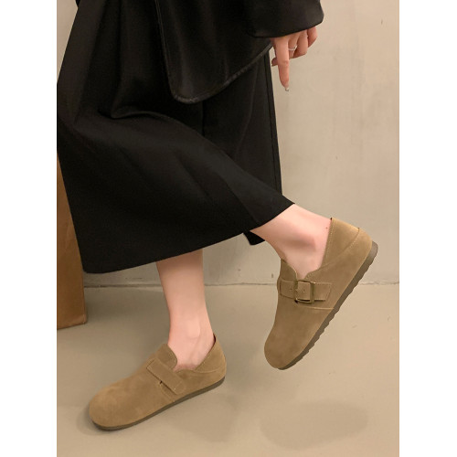 厚底復古全包勃肯鞋女2025春季新款一腳蹬博肯單鞋休閒豆豆樂福鞋 厚底復古全包勃肯鞋女2025春季新款一腳蹬博肯單鞋休閒豆豆樂福鞋