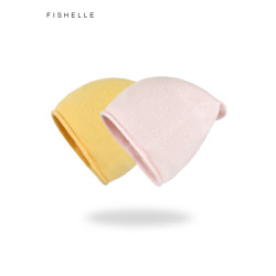 柔軟細膩親膚羊毛帽女秋冬薄款保暖無縫一體針織帽男毛線帽堆堆帽