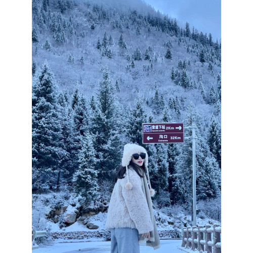 東北哈爾濱旅遊加厚保暖兔毛帽子女款戶外雪鄕長白山漠河冬季防寒 東北哈爾濱旅遊加厚保暖兔毛帽子女款戶外雪鄕長白山漠河冬季防寒