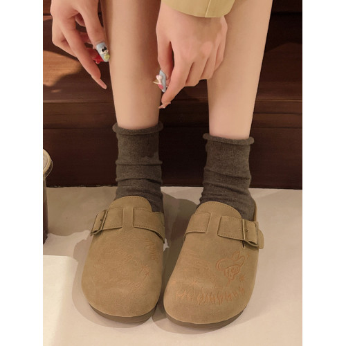 小衆手繪勃肯鞋拖鞋女外穿2025秋季新款百搭平底軟底一腳蹬包頭拖 小衆手繪勃肯鞋拖鞋女外穿2025秋季新款百搭平底軟底一腳蹬包頭拖