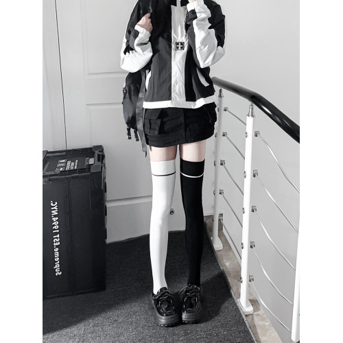 長筒襪過膝襪女秋冬防下滑高筒襪子jk壓力襪純棉黑色長腿襪過膝蓋