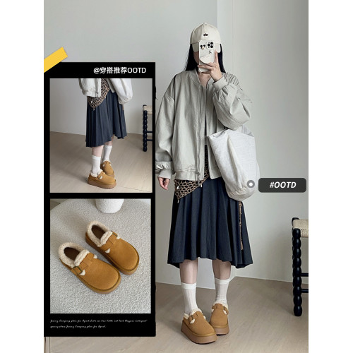 拉夏貝爾厚底雪地靴女款2025新款冬季加絨勃肯鞋復古百搭保暖棉鞋 拉夏貝爾厚底雪地靴女款2025新款冬季加絨勃肯鞋復古百搭保暖棉鞋