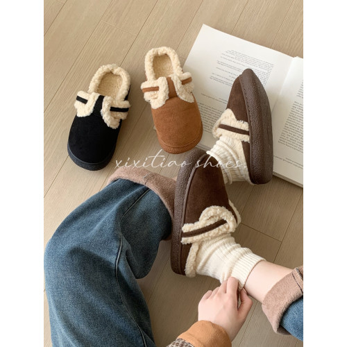 2025新款秋冬季外穿保暖加絨棉拖鞋復古時尚百搭網紅居家勃肯鞋女 2025新款秋冬季外穿保暖加絨棉拖鞋復古時尚百搭網紅居家勃肯鞋女