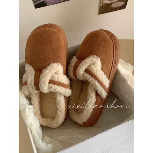 2025新款秋冬季外穿保暖加絨棉拖鞋復古時尚百搭網紅居家勃肯鞋女 2025新款秋冬季外穿保暖加絨棉拖鞋復古時尚百搭網紅居家勃肯鞋女